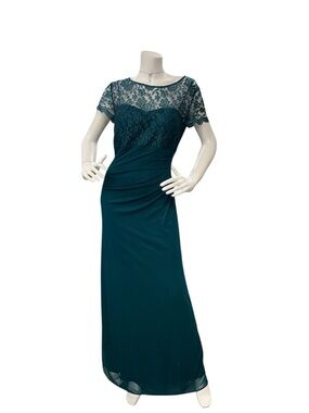 Stenay Teal Lace Bodice Maxi Dress NWT